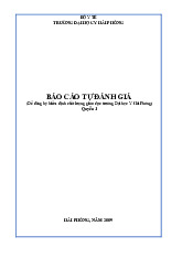 Báo cáo tự đánh giá để đăng ký kiểm định chất lượng giáo dục | môn quản trị chất lượng | trường Đại học Huế