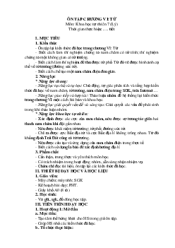 Giáo án Ôn tập chương 6 | Khoa Học Tự Nhiên 7 Kết nối tri thức