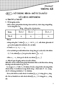 Tài liệu các số đặc trưng đo xu thế trung tâm mẫu số liệu ghép nhóm Toán 11 CTST
