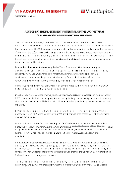 US-Vietnam elevated relationship and investment opportunites | Kinh Tế chính trị quốc tế | Đại học Khoa học Xã hội và Nhân văn, Đại học Quốc gia Thành phố HCM