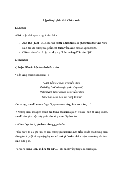 Dàn ý phân tích bài thơ Chiều xuân (3 Mẫu) | Văn mẫu 11 Chân trời sáng tạo