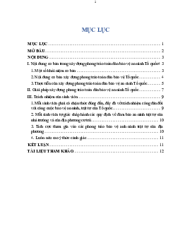 Tiểu luận ''Xây dựng phong trào toàn dân bảo  vệ an ninh Tổ quốc''