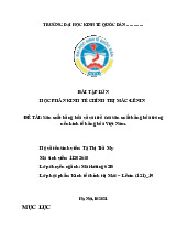Sản xuất hàng hóa và vai trò của sản xuất hàng hóa trongnền kinh tế hàng hóa Việt Nam | Bài tập lớn môn kinh tế chính trị mác - lênin