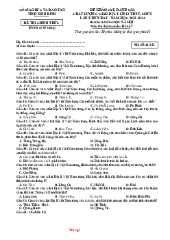 Đề thi thử THPT Quốc gia năm 2024 môn Địa Lí Sở GD&ĐT Ninh Bình (có đáp án)