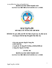 Từ quan điểm của Hồ Chí Minh về giáo dục, hãy liên hệ tới xây dựng xã hội học tập trong giai đoạn hiện nay | Bài tập lớn môn Tư tưởng Hồ Chí Minh
