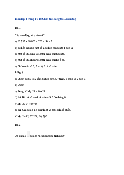 Toán lớp 4 trang 17, 18 Bài 5: Em làm được những gì? Chân trời sáng tạo