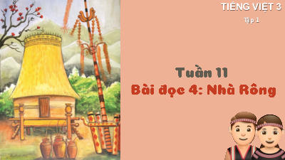Tuần 11 - Bài đọc 4: Nhà Rông | Bài giảng PowerPoint Tiếng Việt 3 | Cánh Diều