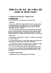 Tổng ôn tác giả, Tác phẩm, Nội dung và nghệ thuật học - Xã hội học | Đại học Văn Lang