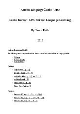 Korean Language Guide: Comprehensive Lessons | Môn Hàn Quốc học - Trường Đại học Khoa học, Đại học Thái Nguyên