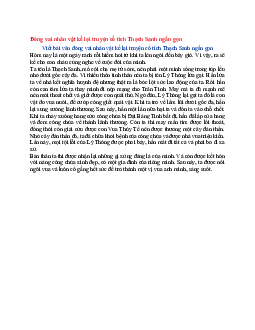 Văn mẫu lớp 6 Kết nối tri thức bài Đóng vai nhân vật kể lại truyện cổ tích Thạch Sanh ngắn gọn