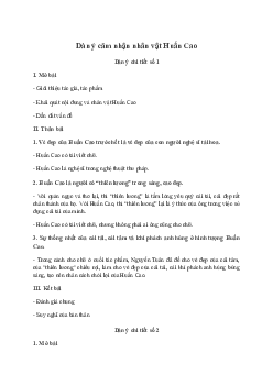 Cảm nhận về nhân vật Huấn Cao trong Chữ người tử tù | Ngữ văn 10 Kết Nối Tri Thức