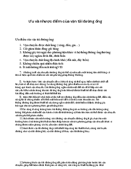 Ưu và nhược điểm của vận tải đường ống - Logistics vận tải hàng hóa | Trường Đại học Giao thông Vận Tải