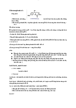 Lý thuyết môn Dược học về Thuốc nhỏ mắt Chloramphenicol