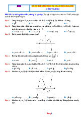 Bộ 10 Đề Ôn Tập Cuối HK1 Toán 12 Năm Học 2025-2026 Giải Chi Tiết