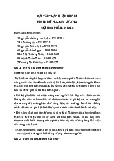 Bài Tập Thảo Luận Nhóm Về Mỹ Học Đại Cương | Môn Mỹ học đại cương - Đại học Cần Thơ