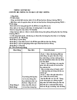 Chuyên đề : Phòng ngừa bạo lực học đường | Đại học Sư Phạm Hà Nội