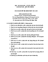 Ngân hàng đề thi lịch sử báo chí | Học viện Báo chí và Tuyên truyền