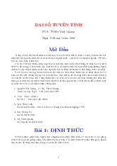 Giáo trình Đại số tuyến tính | Đại học Kinh Tế Quốc Dân