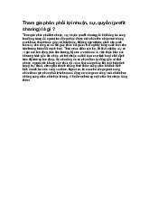 Tham gia phân phối lợi nhuận, sự, quyền (profit sharing) là gì ?