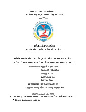 Phân tích khái quát tình hình tài chính của tổng công ty cổ phần công trình Viettel | Môn Phân tích báo cáo tài chính - Đại học Kinh Tế Quốc Dân