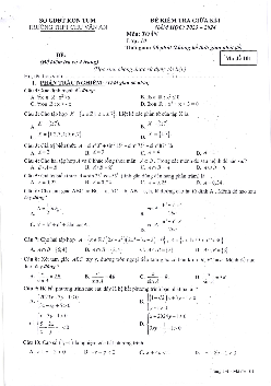 Đề giữa kì 1 Toán 10 năm 2023 – 2024 trường THPT Chu Văn An – Kon Tum