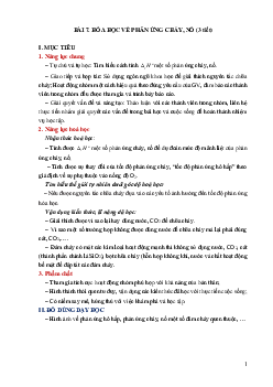 Giáo án chuyên đề Hóa học 10 sách Chân trời sáng tạo đề 7