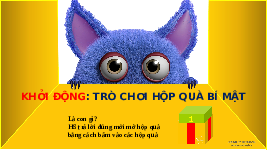 Giáo án điện tử Khoa học tự nhiên 7 bài 30 Chân trời sáng tạo : Trao đổi nước và các chất dinh dưỡng ở động vật