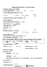 Tổng hợp công thức Vật lí đại cương - Vật lí đại cương | Trường Đại học Khoa học Tự nhiên, Đại học Quốc gia Thành phố Hồ Chí Minh