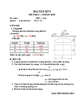 Bài tập lớn Môn Cơ học đất | Đại học Xây Dựng Hà Nội