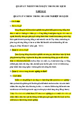 Quản lý stress trong doanh nghiệp du lịch | Đại học Tây Đô