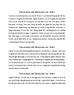 Văn mẫu lớp 6: Tóm tắt đoạn trích Bài tập làm văn (5 mẫu) |  Kết nối tri thức
