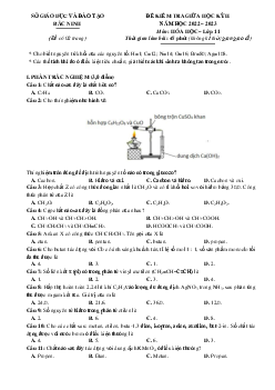 Đề kiểm tra giữa học kỳ 2 Hóa 11 Sở GD Bắc Ninh 2022-2023 (có đáp án )