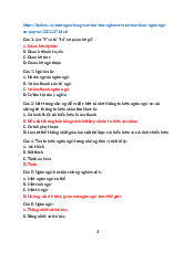 Câu hỏi trắc nghiệm ôn tập thi - Dẫn luận ngôn ngữ | Trường Đại học Ngoại ngữ, Đại học Đà Nẵng