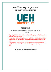 Tiểu luận lịch sử đảng cộng sản Việt Nam | Lịch sử đảng | Trường Đại học Kinh tế Thành phố Hồ Chí Minh