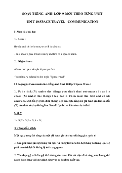 Communication Unit 10 lớp 9 Space travel