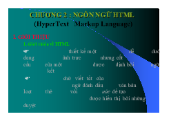 Chương 2 - Ngôn ngữ html - Công nghệ Website| Đại học Bách Khoa, Đại học Đà Nẵng