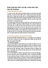 Nhận thức bản thân học tập và làm theo đạo đức Hồ Chí Minh