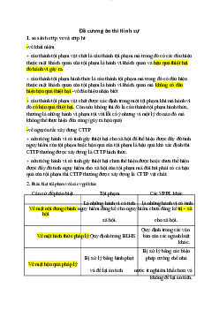 Đề cương ôn tập học phần Luật hình sự của trường đại học Luật Hà Nội
