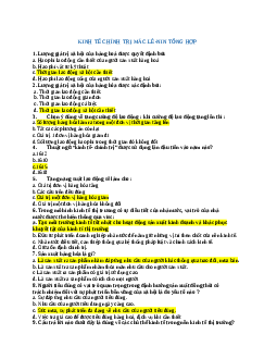 Bài tập về kinh tế - chính trị có đáp án | Trường Cao Đẳng Văn Lang Sài Gòn