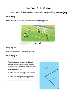 Giải Toán 6 Bài 36: Góc | Kết nối tri thức