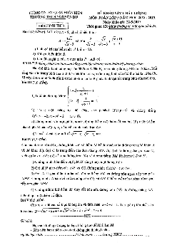 Đề KSCL Toán 9 năm 2018 – 2019 trường THCS Nguyễn Du – Hà Nội