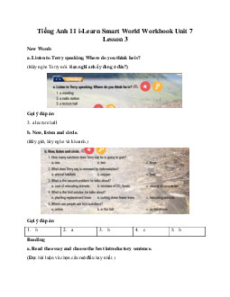 Giải Tiếng Anh 11 Workbook Unit 7 Lesson 3 | Smart World