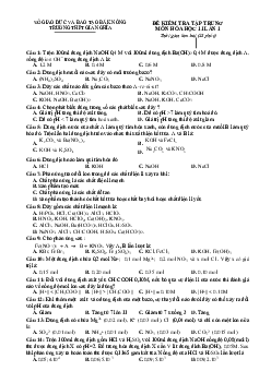 TOP 10 đề kiểm tra 1 tiết chương 1 Sự điện li Hóa 11 (có đáp án )