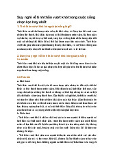 Suy nghĩ về tinh thần vượt khó trong cuộc sống chọn lọc hay nhất