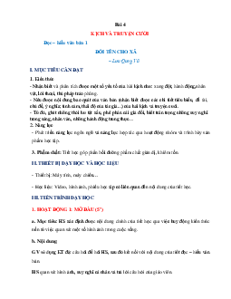 Giáo án Ngữ văn 8 Cánh diều bài 4 Kịch và truyện cười