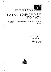 Contemporary Topics 1 3rd Ed Topics - Listening and Speaking 2 Answer Key - Tài liệu Tiếng Anh chuyên ngành, Tiếng Anh cho người đi làm