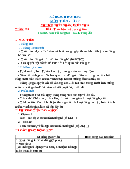 Giáo án Toán 2 sách Chân trời sáng tạo (cả năm) | Tuần 23| Tiết 4