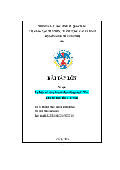 Bài tập lớn Kinh tế Chính trị Mác-Lênin| Đại học Kinh Tế Quốc Dân