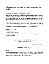 Mẫu công văn đề nghị thanh toán công nợ, yêu cầu trả nợ, trả tiền