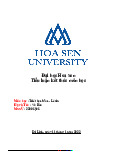Tiểu luận kết thúc học phần môn Triết học Mác - Lenin | Đại học Hoa Sen
